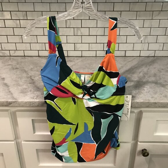 Anne Cole Tankini Swimsuit Top Womens 36B 34C Underwire Adjustable Strap NWT - Picture 1 of 8